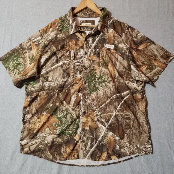 MAGELLAN real tree edge camo vented breathable fishing shirt mens size XXL